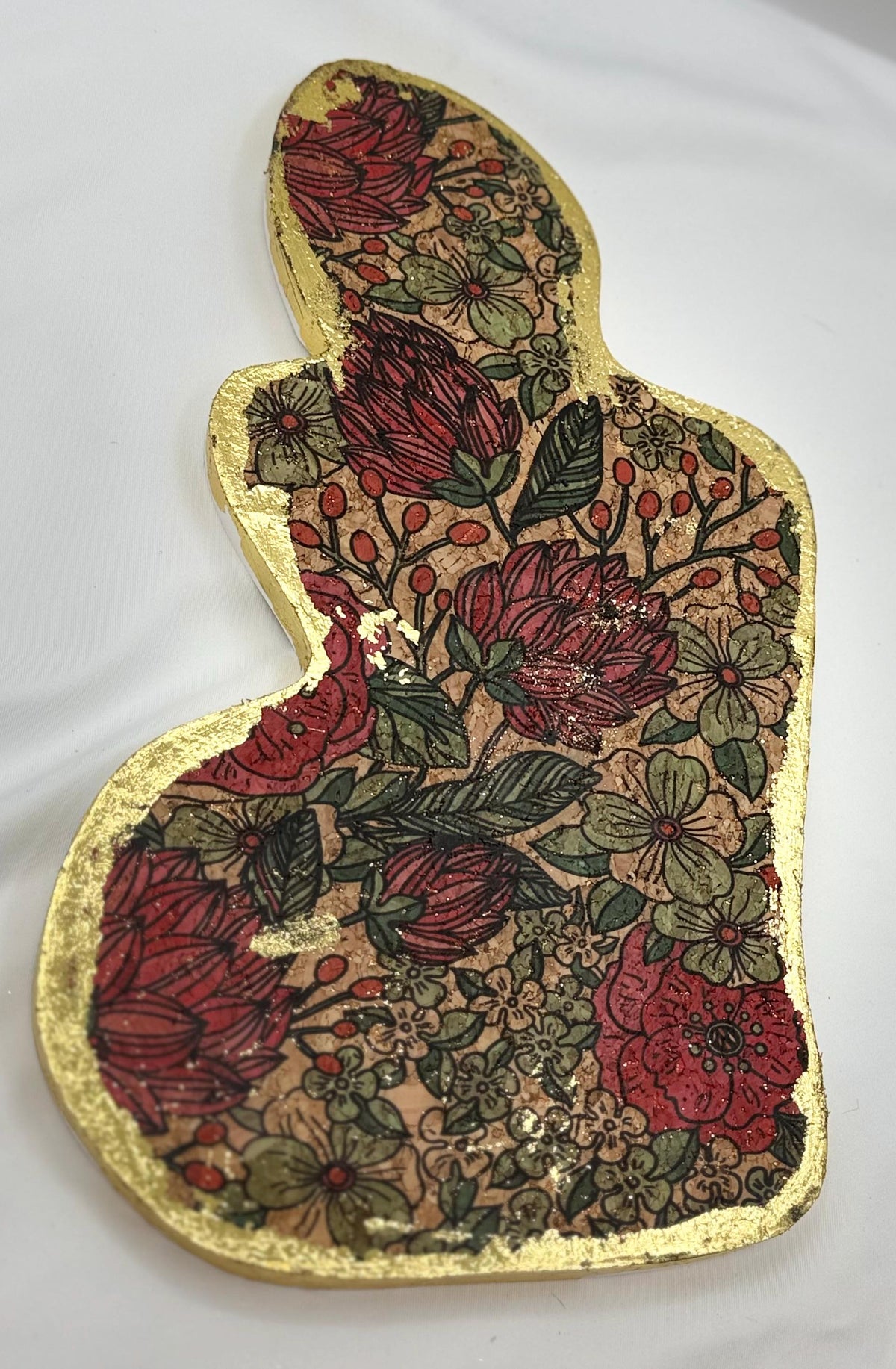 Jesmonite Vanity Tray - Ladies Figure, Dried Floral Display