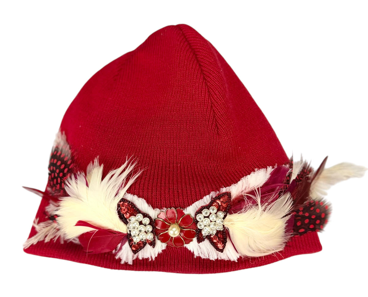 Butterfly Romance | hand-embellished beanie