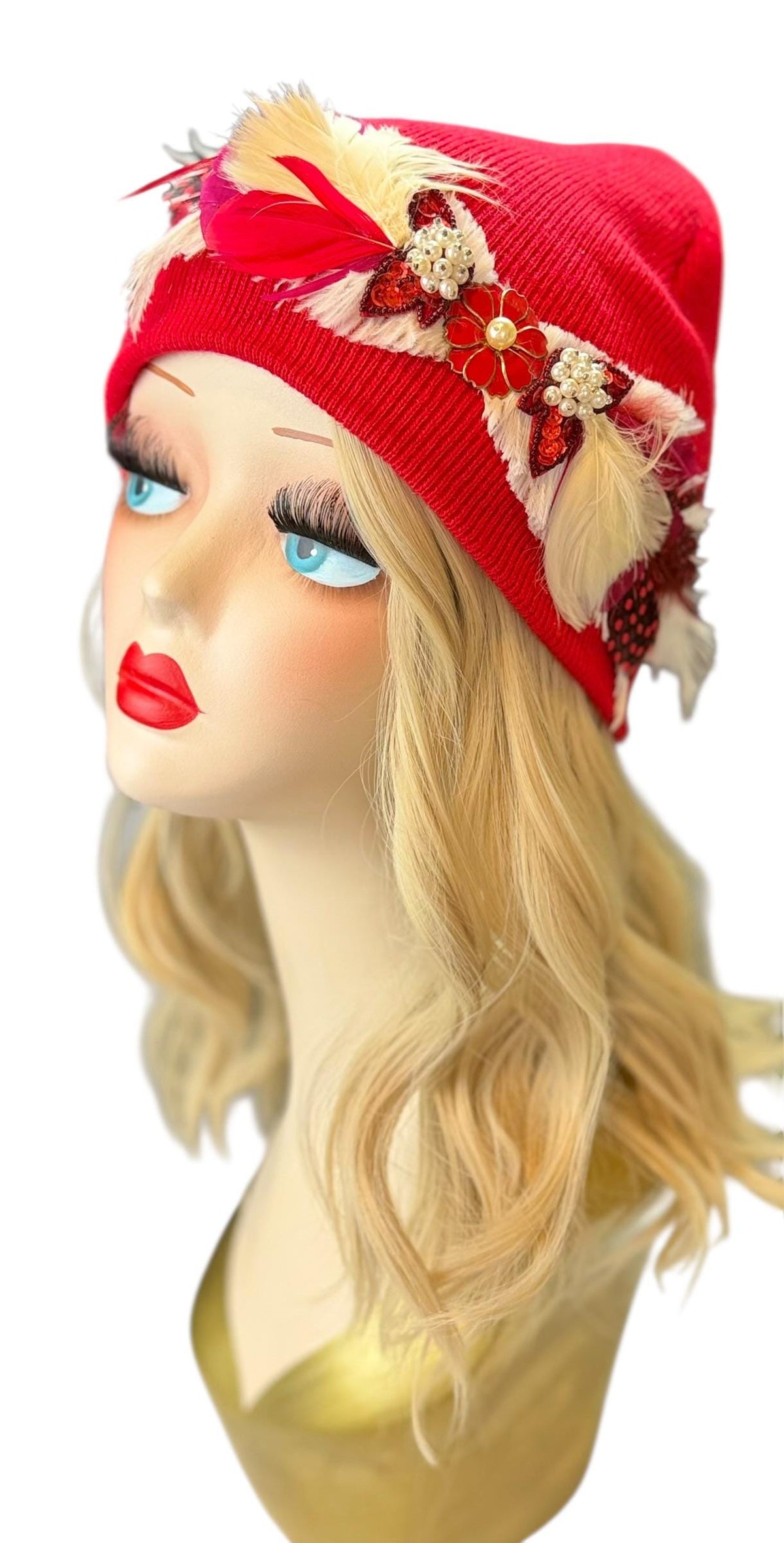 Butterfly Romance | hand-embellished beanie