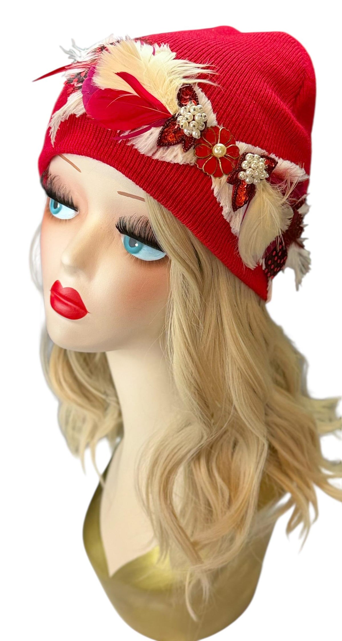 Butterfly Romance | hand-embellished beanie