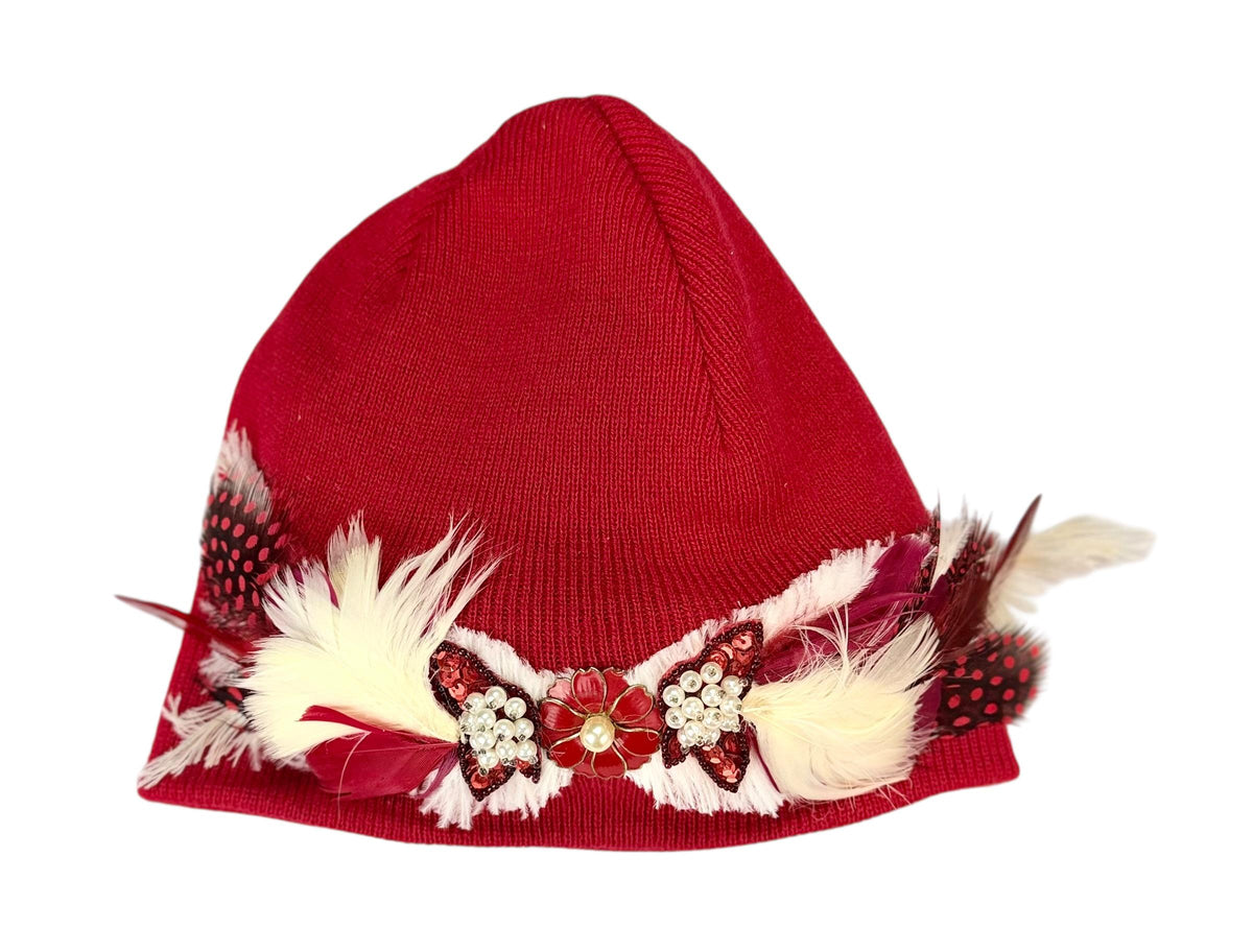 Butterfly Romance | hand-embellished beanie
