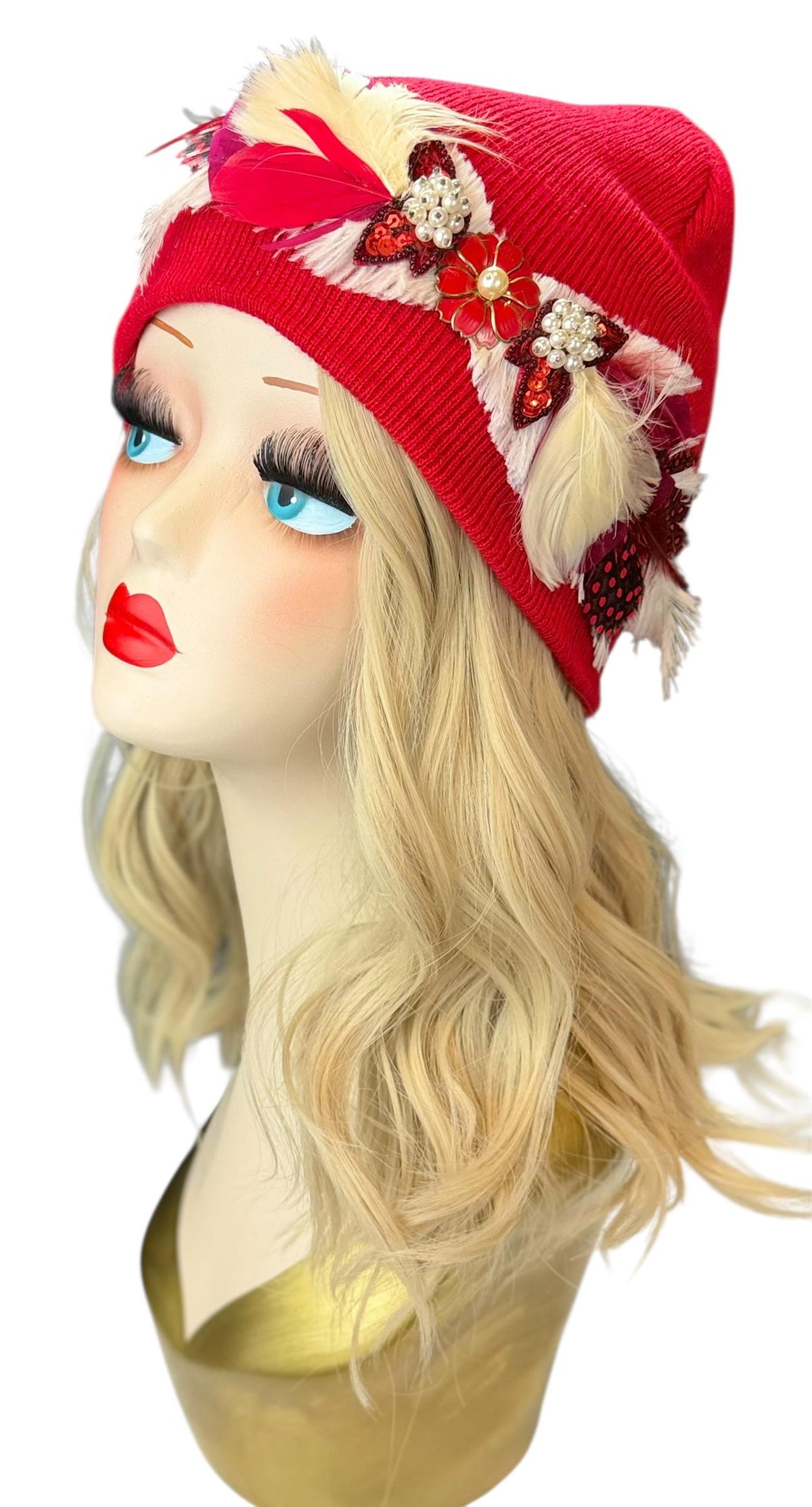 Butterfly Romance | hand-embellished beanie