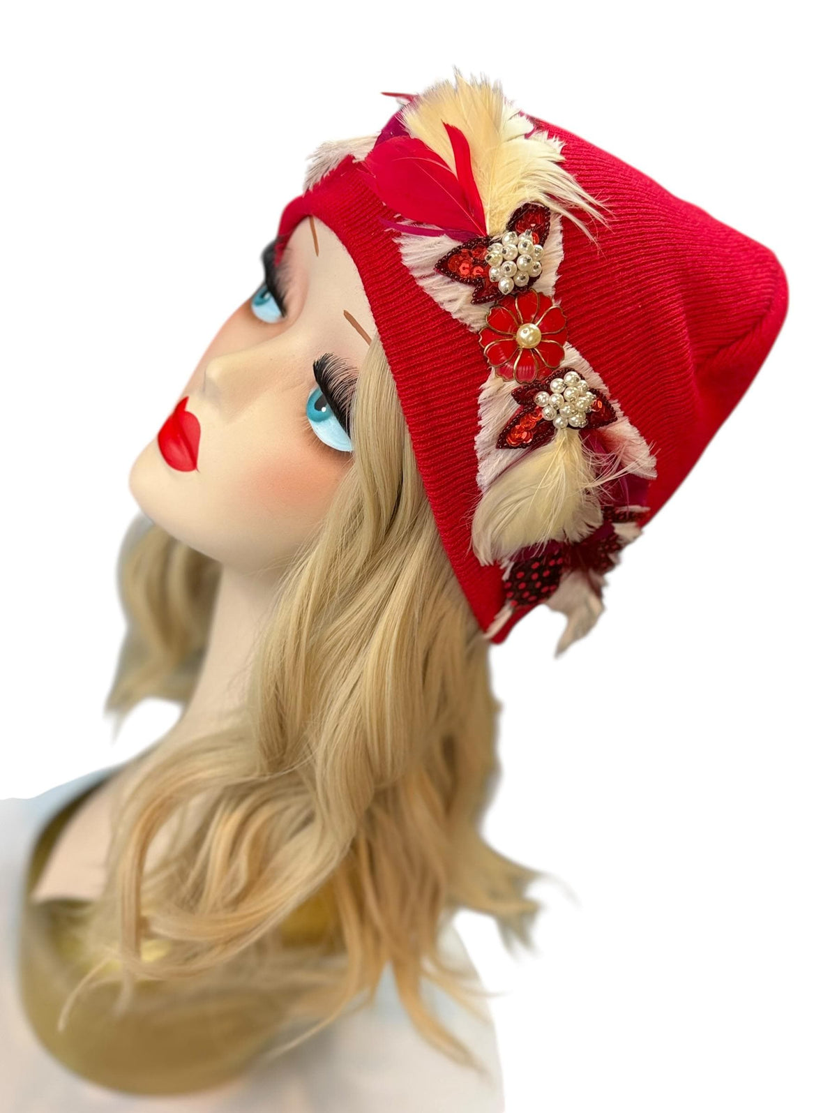 Butterfly Romance | hand-embellished beanie