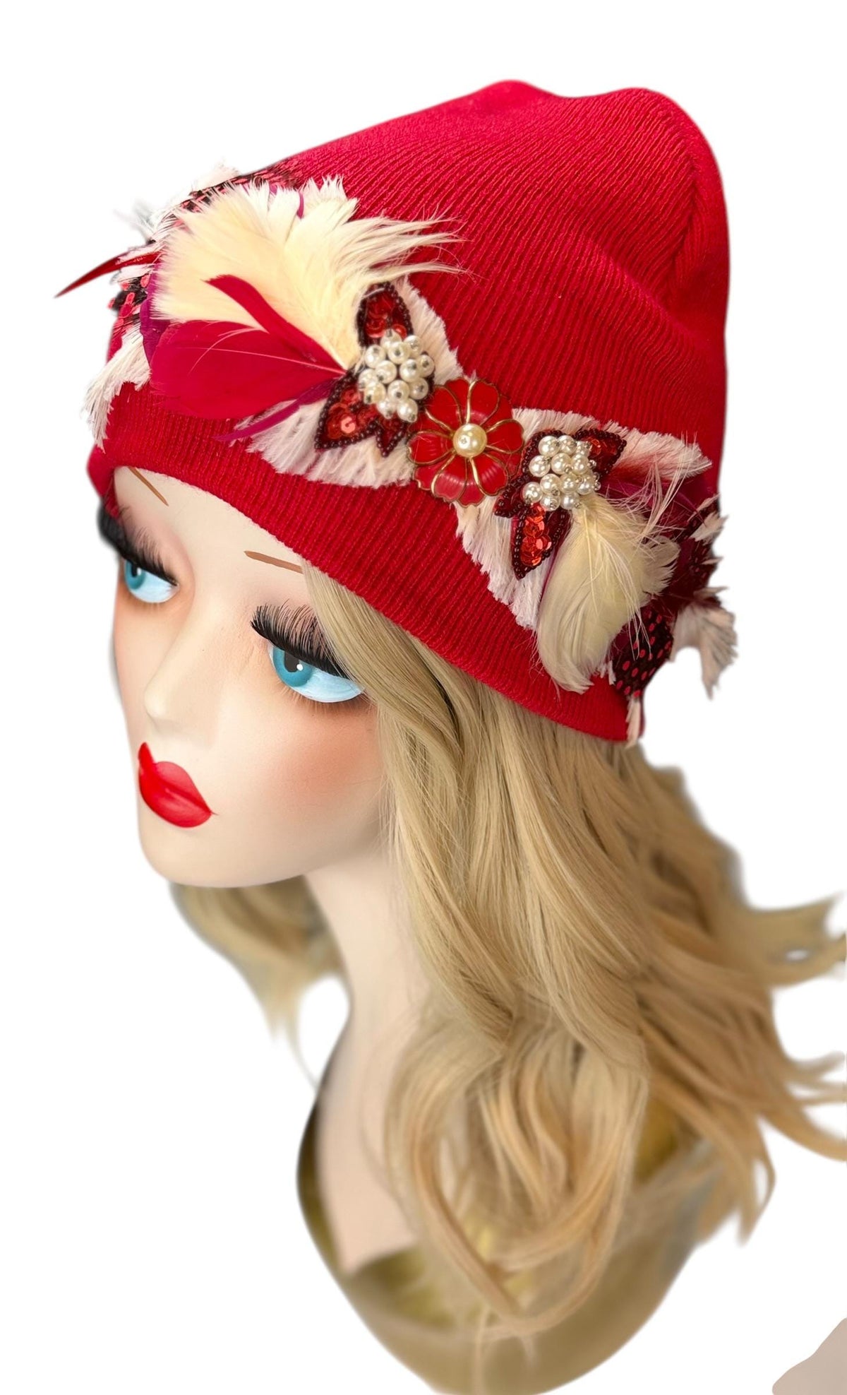 Butterfly Romance | hand-embellished beanie
