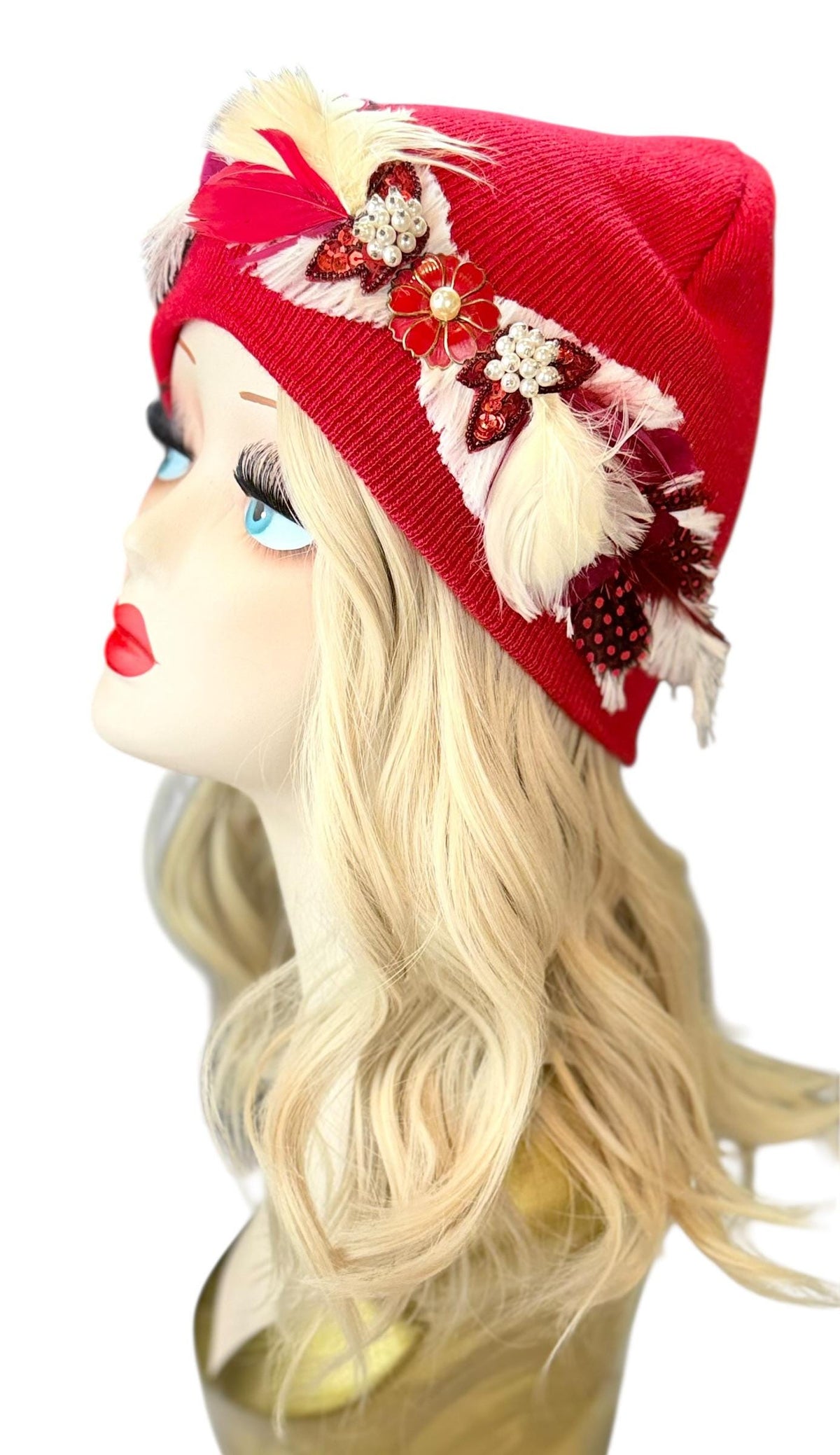 Butterfly Romance | hand-embellished beanie