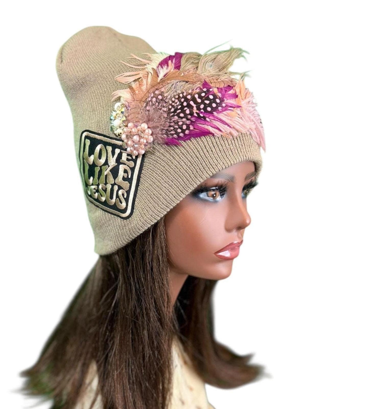 Love Like JESUS, Patchwork Jeweled Designer Hat