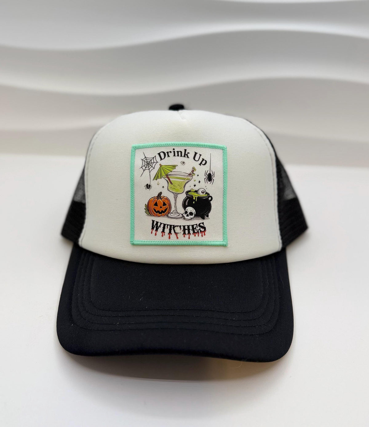 Halloween Patch Trucker Hat | Spooky Season Mesh Cap | Choose Your Style