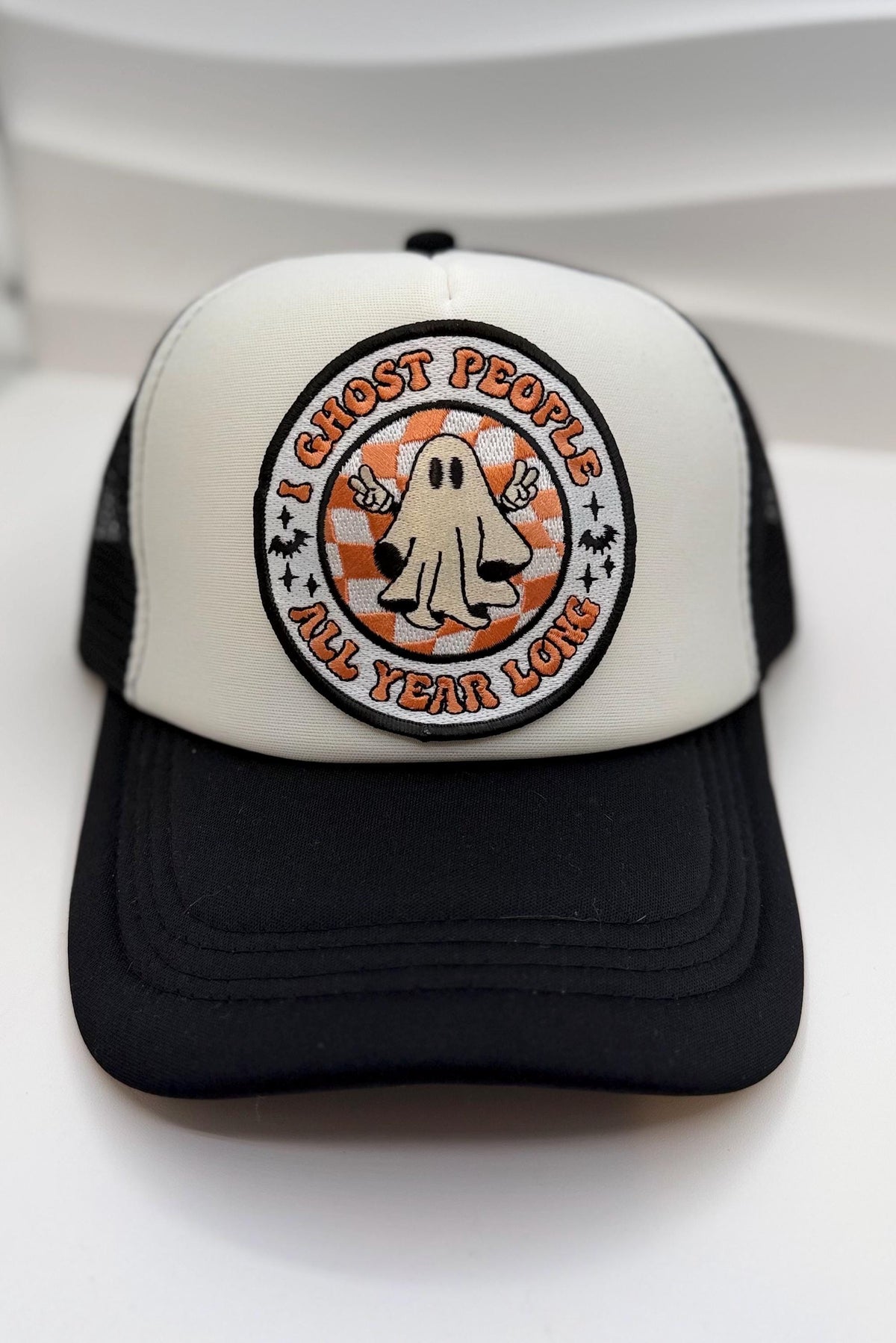Halloween Patch Trucker Hat | Spooky Season Mesh Cap | Choose Your Style