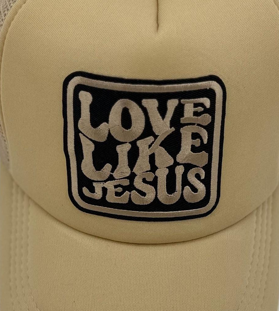 Love Like Jesus Patchwork Trucker Hat