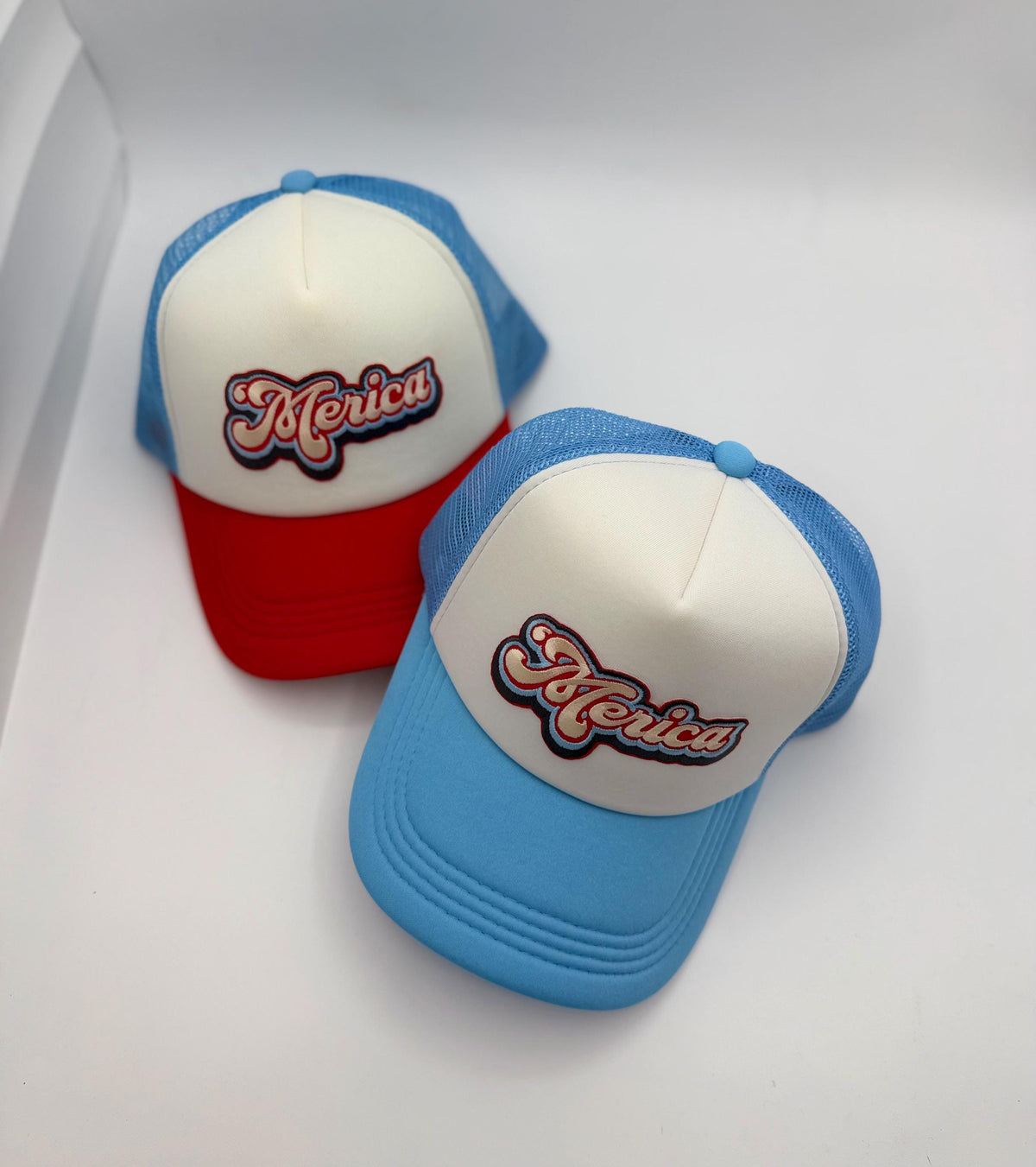 Merica Patch Trucker Hats | Graphic Hats | Choose Your Design