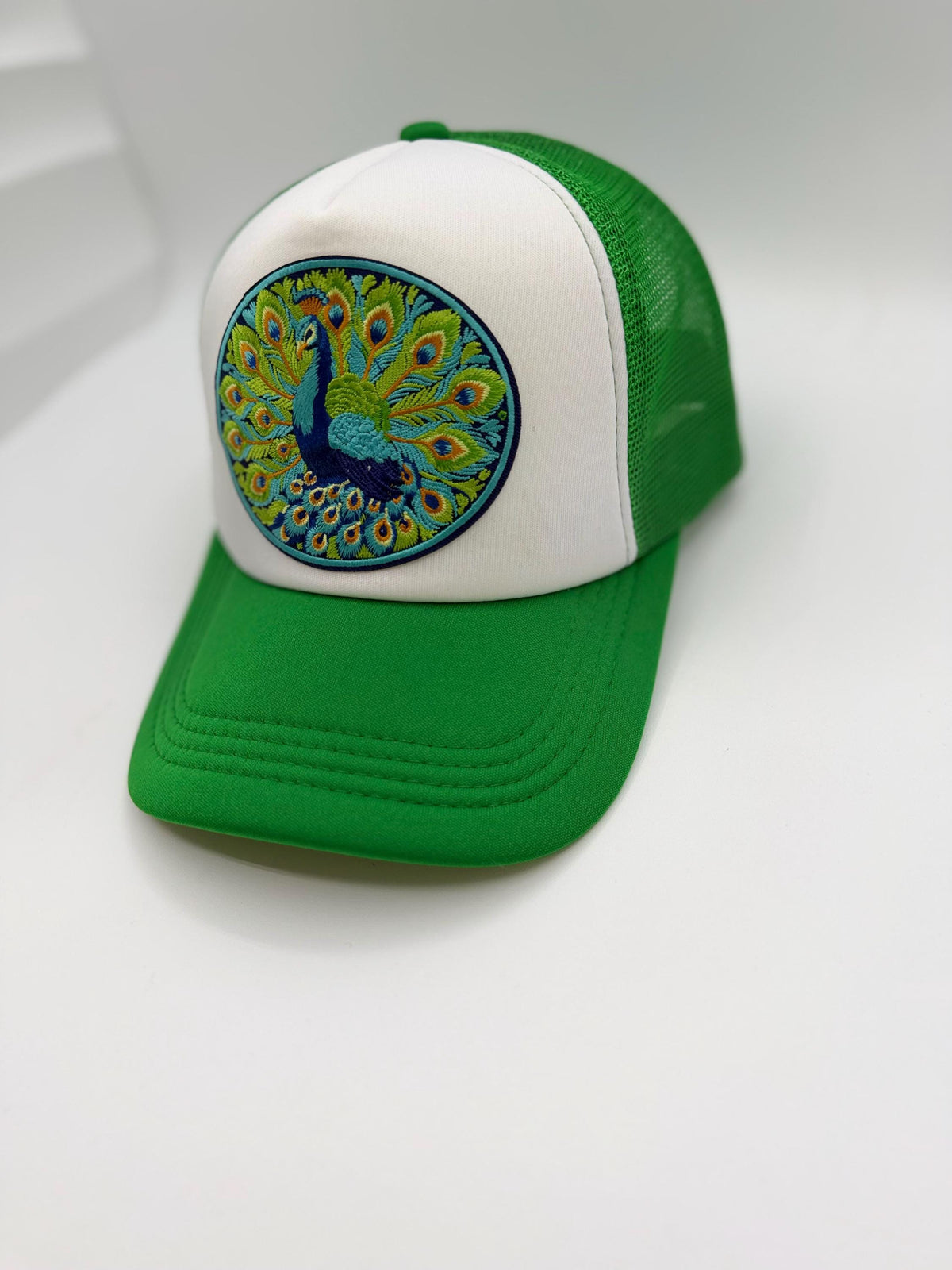 Peacock Patch Trucker Hats | Graphic Hats | Choose Your Design