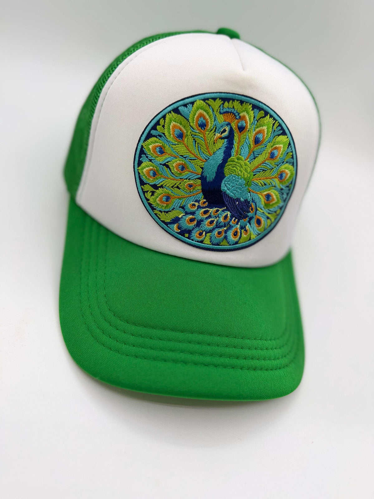 Peacock Patch Trucker Hats | Graphic Hats | Choose Your Design