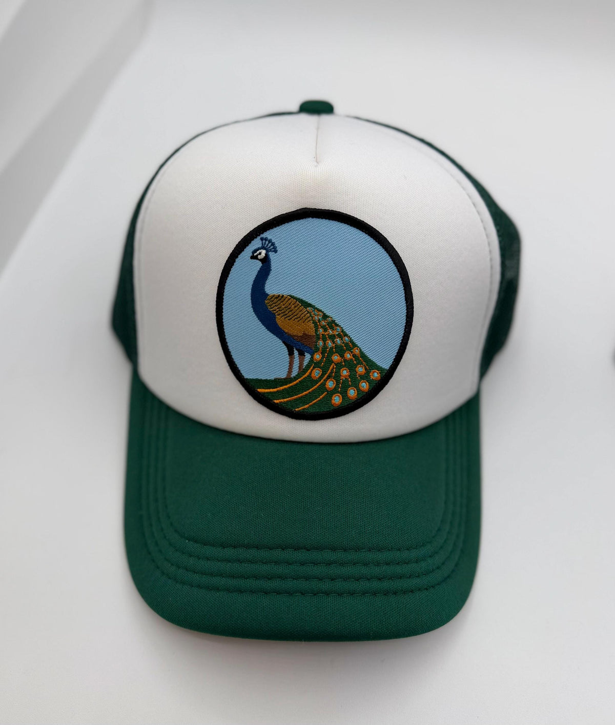 Peacock Patch Trucker Hats | Graphic Hats | Choose Your Design