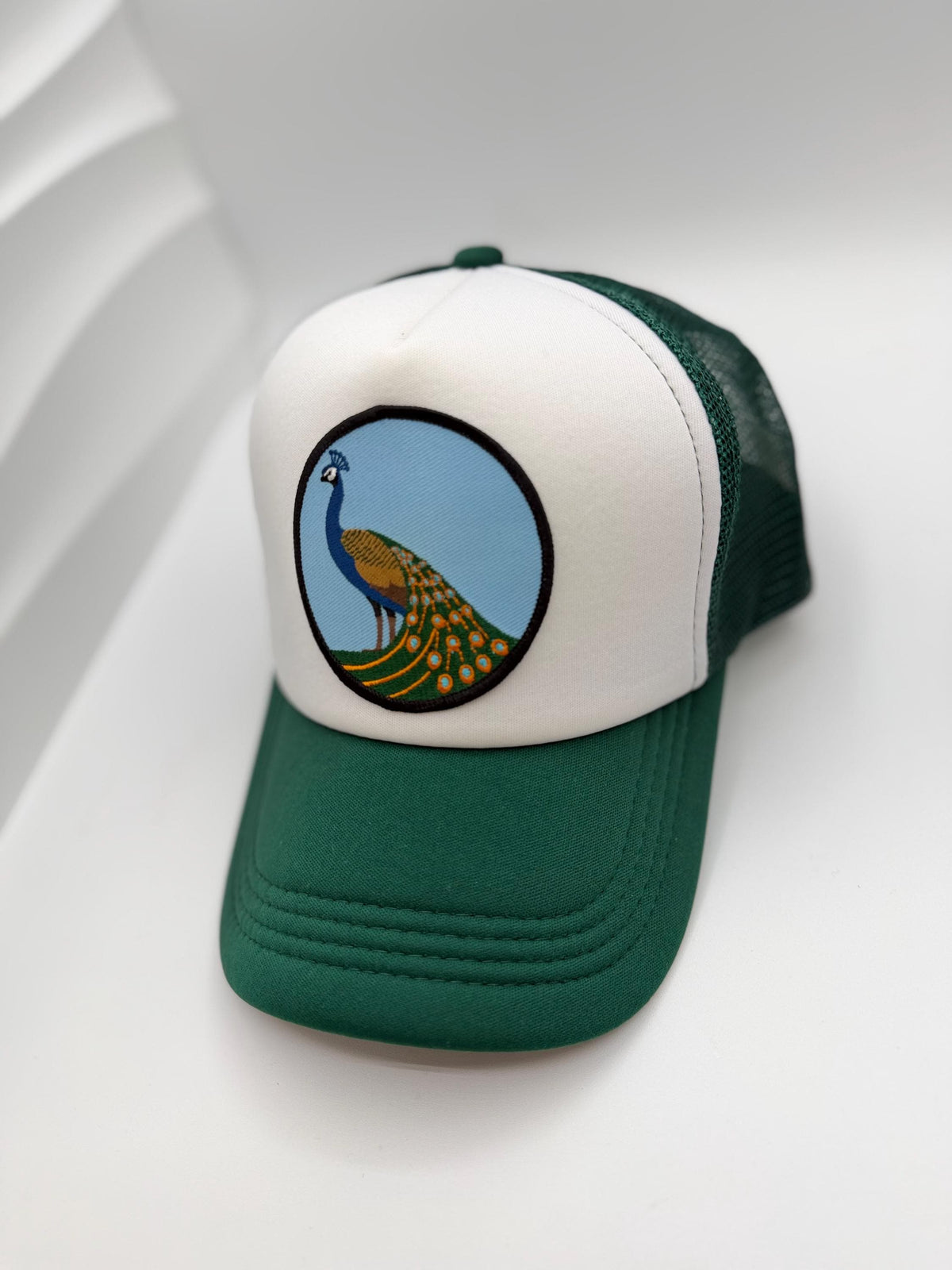 Peacock Patch Trucker Hats | Graphic Hats | Choose Your Design
