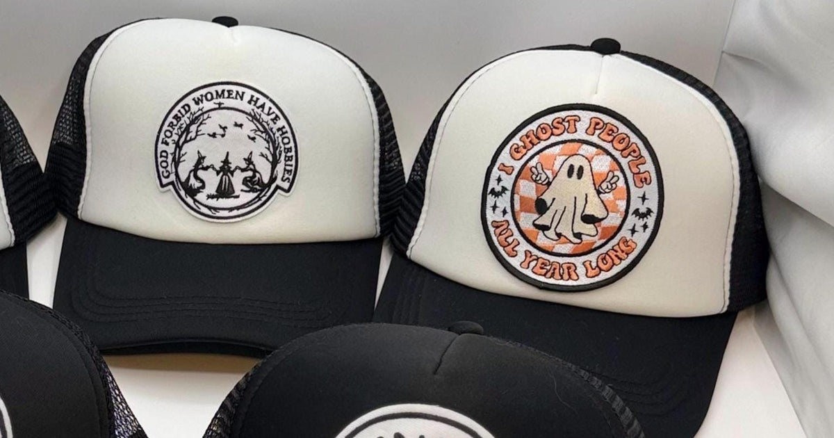 Halloween Patch Trucker Hat | Spooky Season Mesh Cap | Choose Your Style