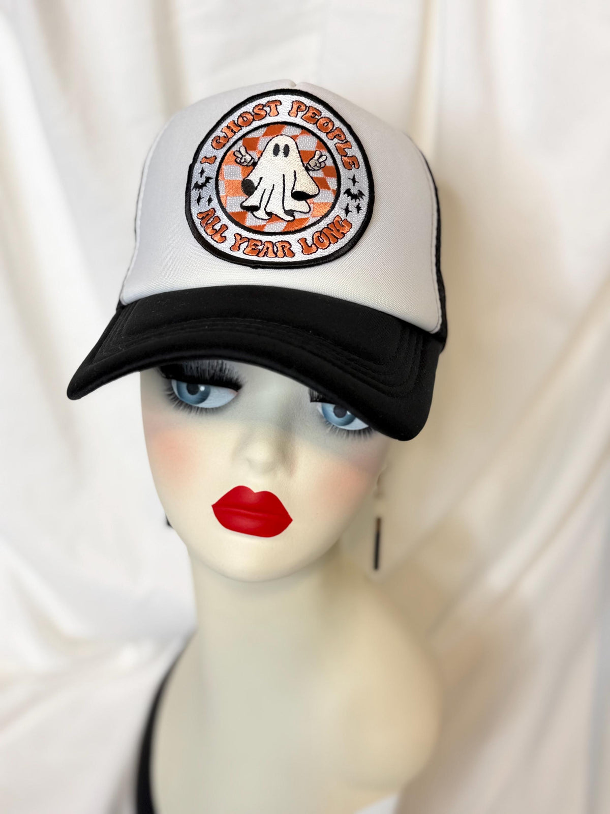 Halloween Patch Trucker Hat | Spooky Season Mesh Cap | Choose Your Style