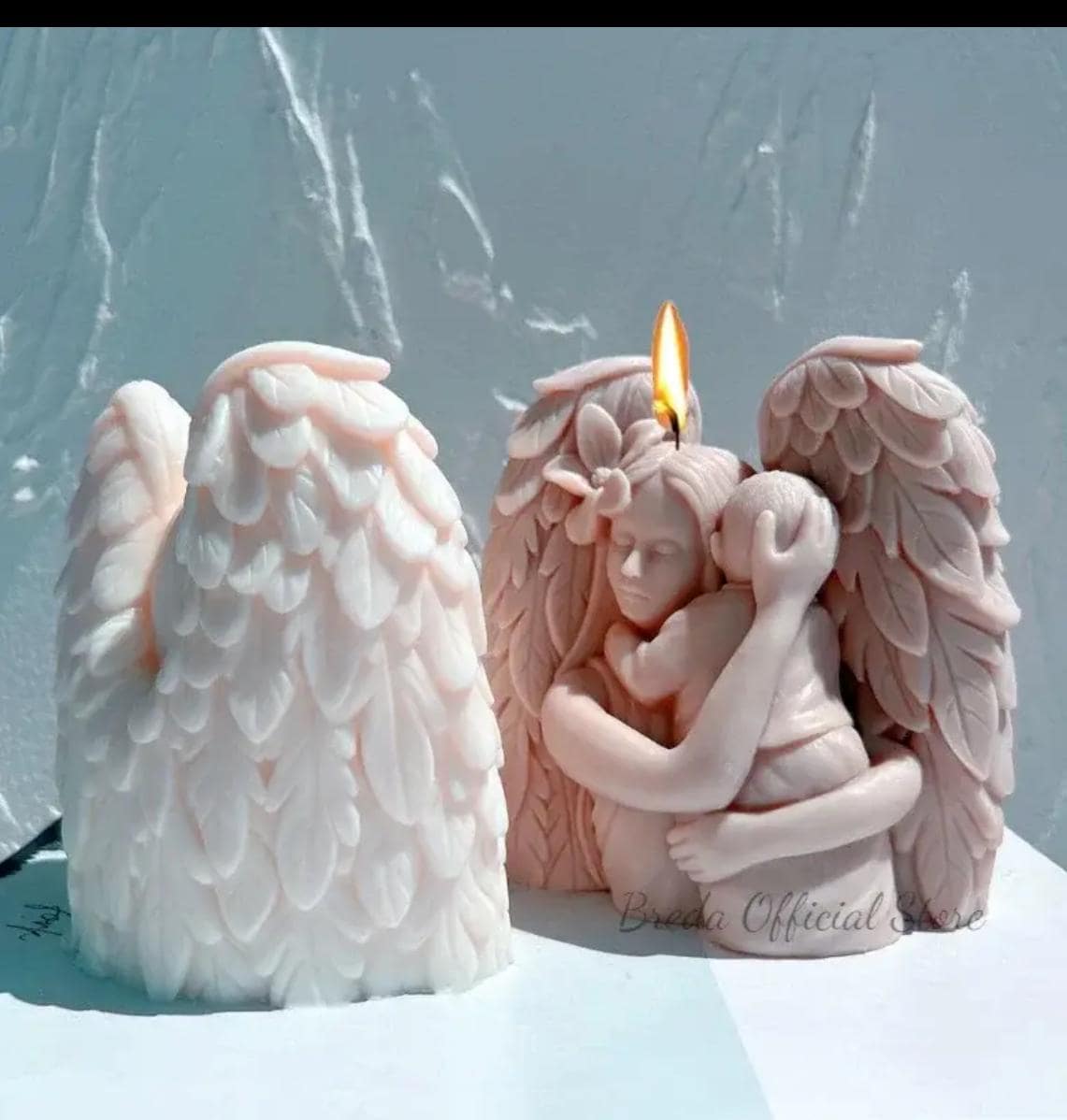 Held in Grace Angel Candle | Sculptural Ivory Candle | Handmade Gift