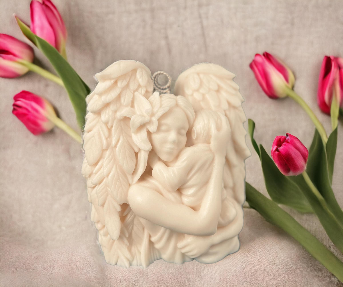 Held in Grace Angel Candle | Sculptural Ivory Candle | Handmade Gift