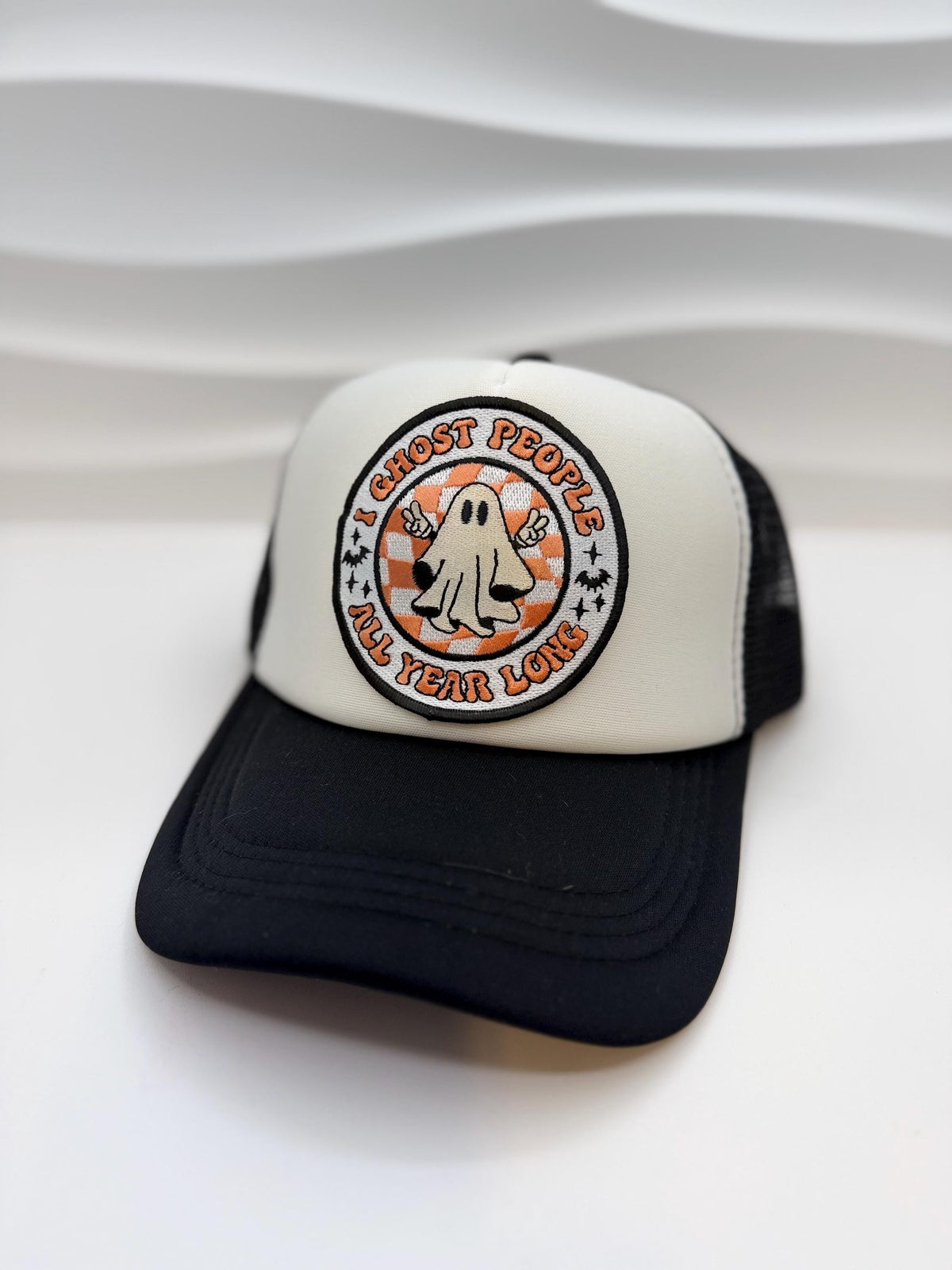 Halloween Patch Trucker Hat | Spooky Season Mesh Cap | Choose Your Style