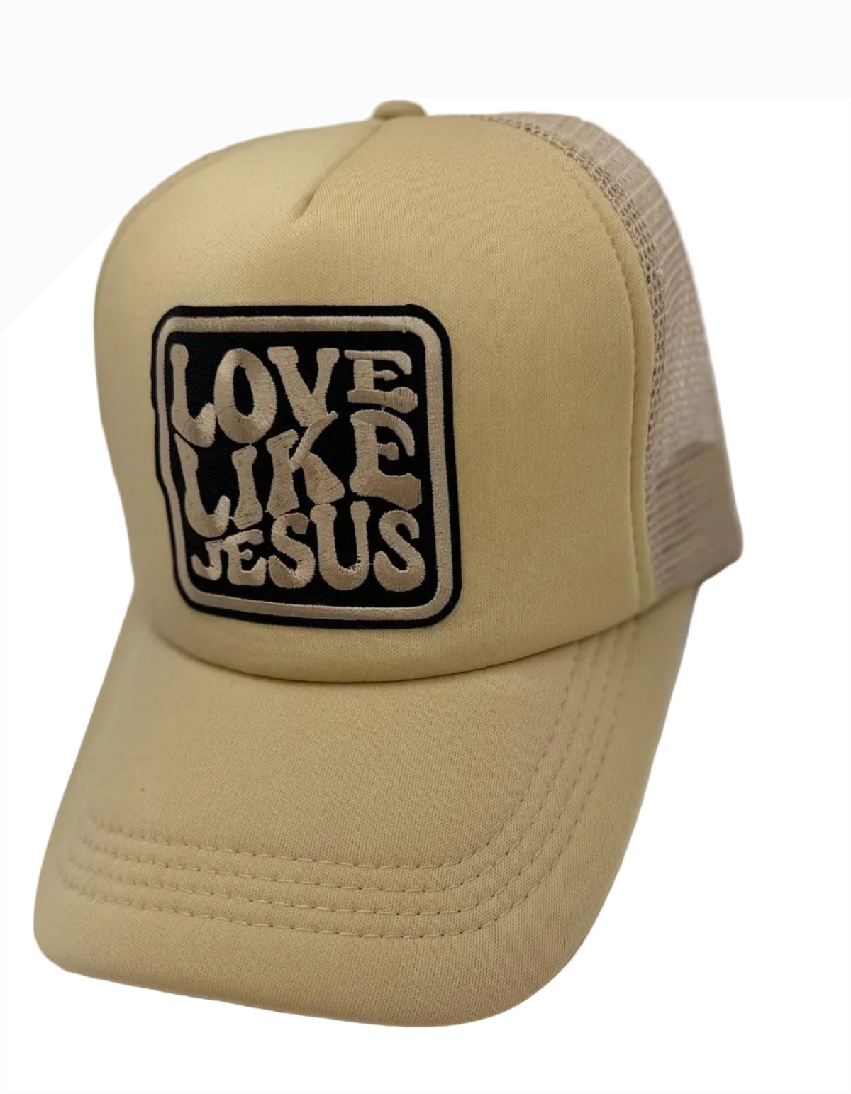 Love Like Jesus Patchwork Trucker Hat