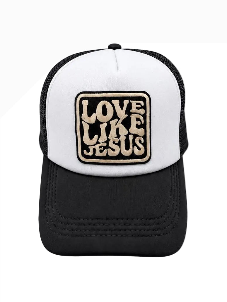 Love Like Jesus Patchwork Trucker Hat