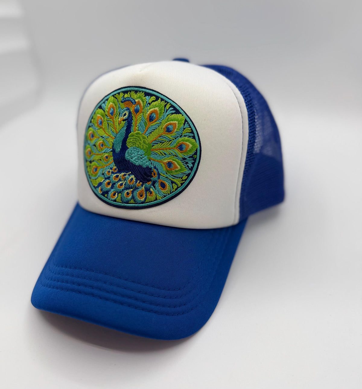 Peacock Patch Trucker Hats | Graphic Hats | Choose Your Design