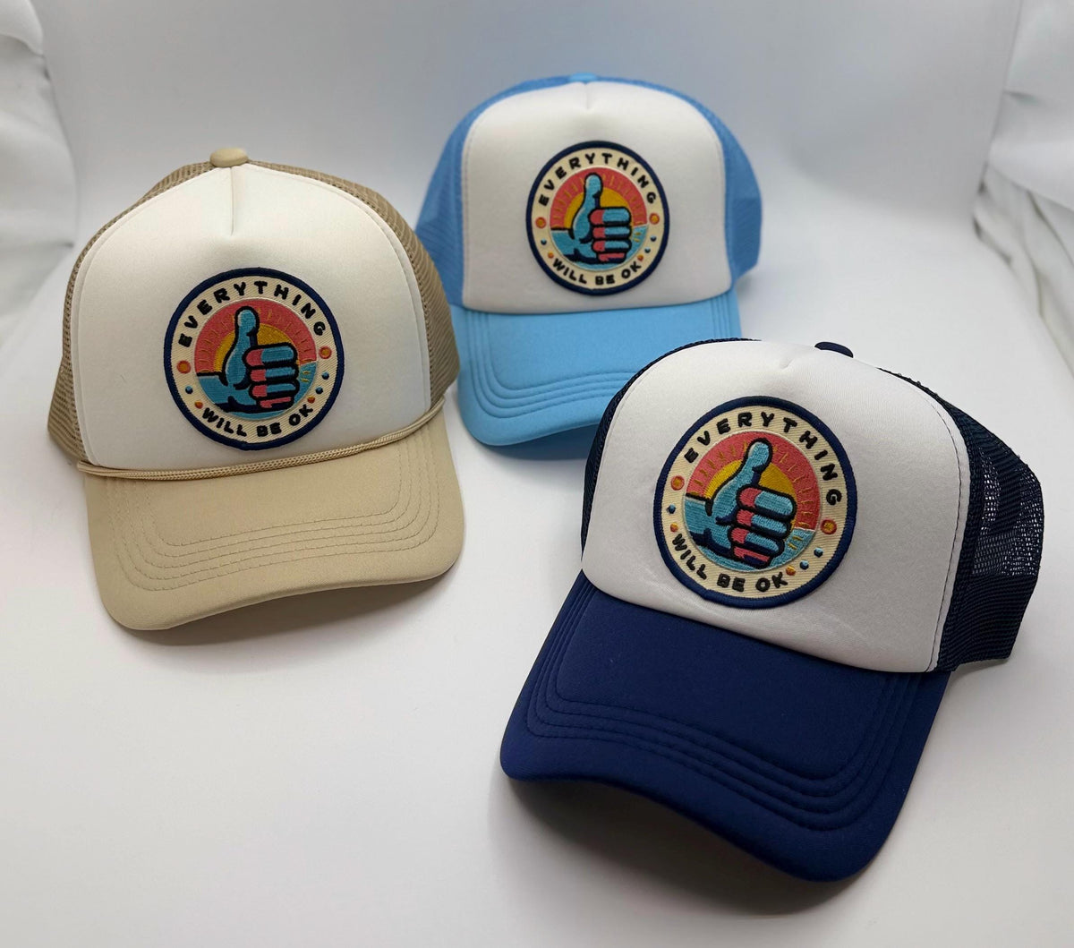 Everything Will Be Okay - Patchwork Trucker Hats