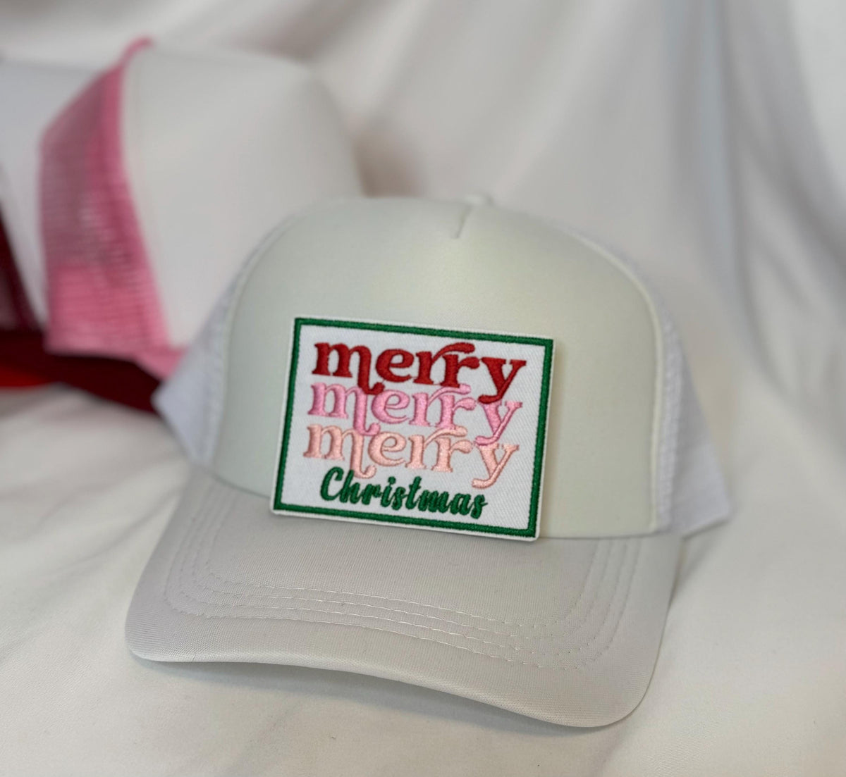 Holiday Patch Trucker Hats | Christmas Graphic Hats | Choose Your Design