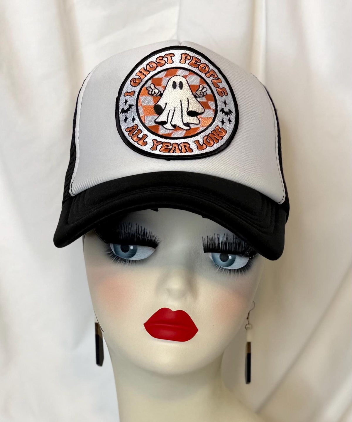 Halloween Patch Trucker Hat | Spooky Season Mesh Cap | Choose Your Style