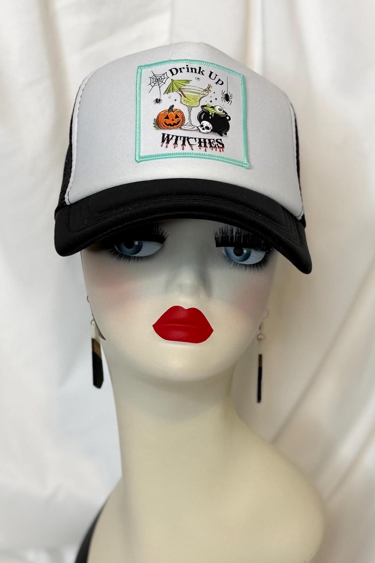 Halloween Patch Trucker Hat | Spooky Season Mesh Cap | Choose Your Style