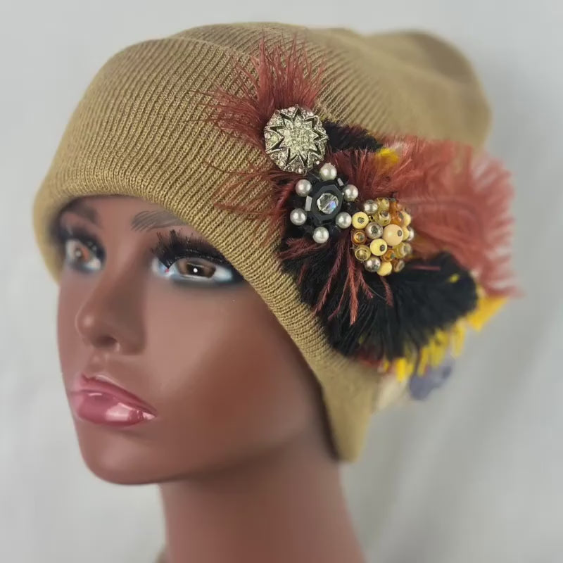 Vibrant Days Ahead | Color Pop | hand-embellished beanie