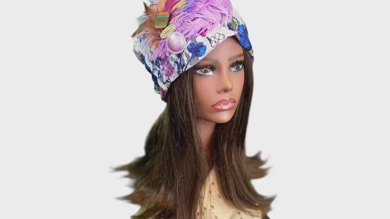 Butterfly Gardens | hand-embellished beanie